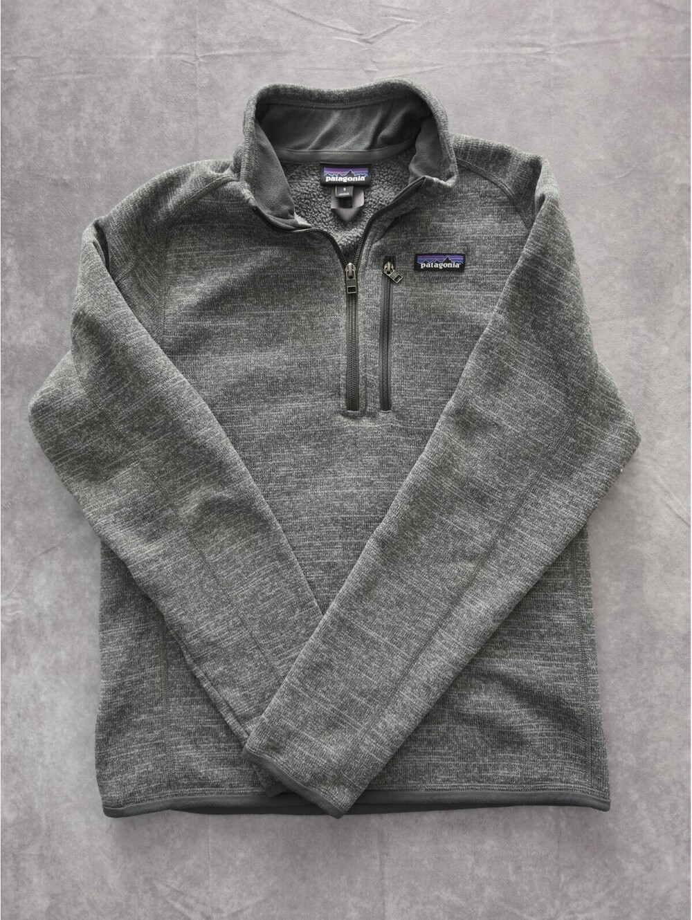 Patagonia Men's Small Gray Better Sweater 1/4 Zip Fleece Pullover. Cozy and Warm